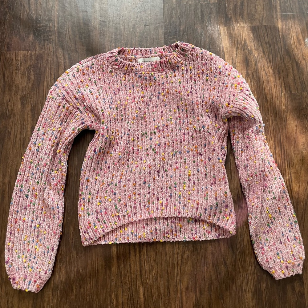 Pink Multicolored Knitted Sweater